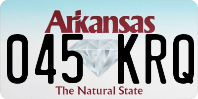 AR license plate 045KRQ