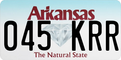 AR license plate 045KRR