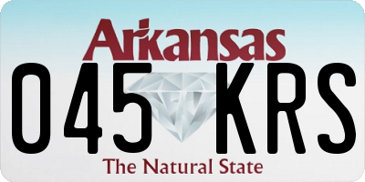 AR license plate 045KRS
