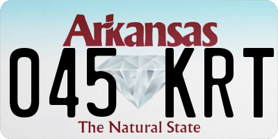 AR license plate 045KRT