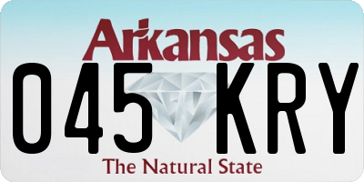 AR license plate 045KRY