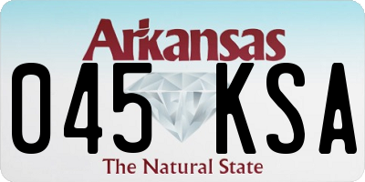 AR license plate 045KSA