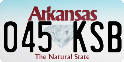 AR license plate 045KSB