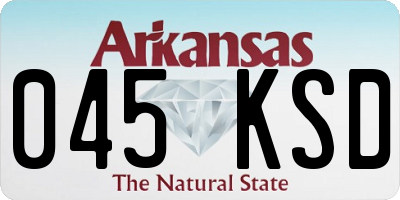 AR license plate 045KSD