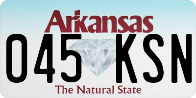 AR license plate 045KSN