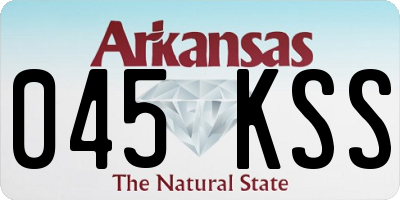 AR license plate 045KSS