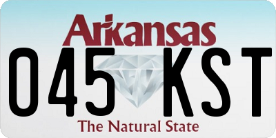 AR license plate 045KST