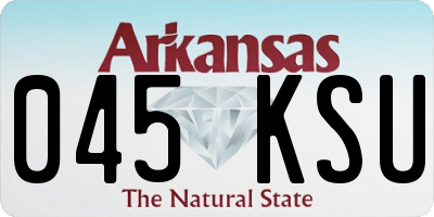 AR license plate 045KSU