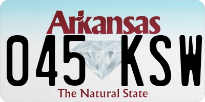 AR license plate 045KSW