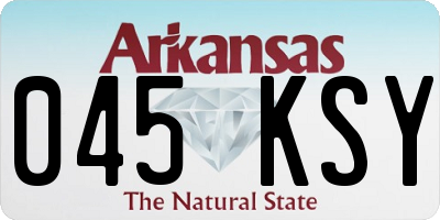 AR license plate 045KSY