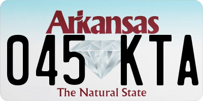 AR license plate 045KTA