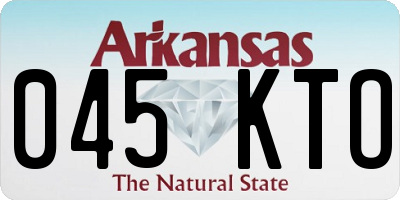AR license plate 045KTO