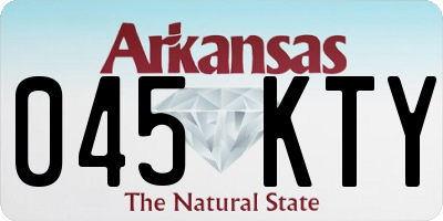 AR license plate 045KTY