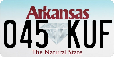 AR license plate 045KUF