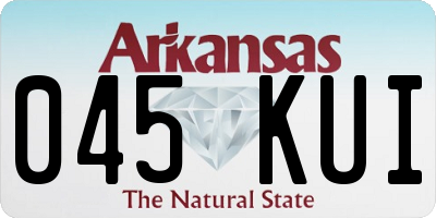AR license plate 045KUI