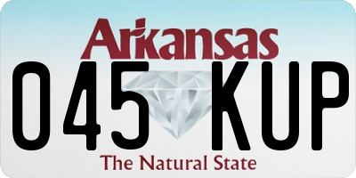 AR license plate 045KUP