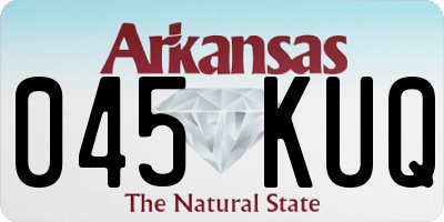 AR license plate 045KUQ