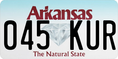 AR license plate 045KUR