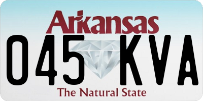 AR license plate 045KVA