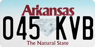 AR license plate 045KVB