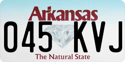 AR license plate 045KVJ