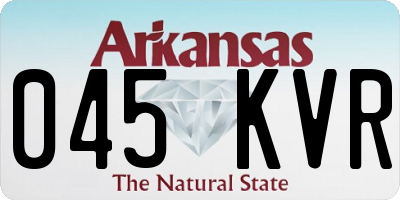 AR license plate 045KVR