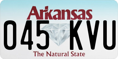 AR license plate 045KVU
