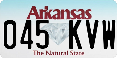AR license plate 045KVW