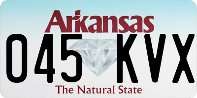 AR license plate 045KVX