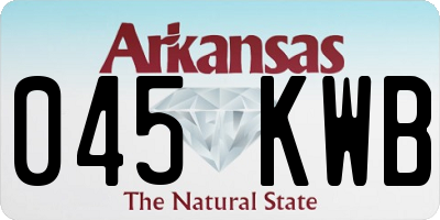 AR license plate 045KWB