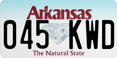 AR license plate 045KWD