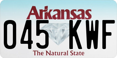 AR license plate 045KWF