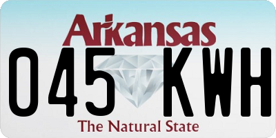 AR license plate 045KWH