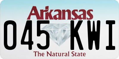 AR license plate 045KWI