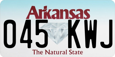 AR license plate 045KWJ