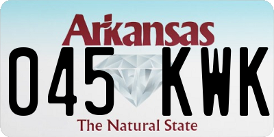 AR license plate 045KWK