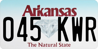 AR license plate 045KWR