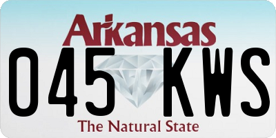 AR license plate 045KWS