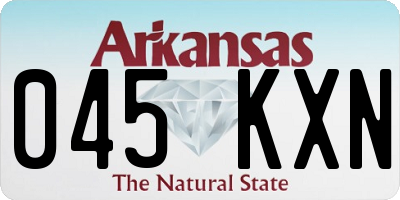 AR license plate 045KXN