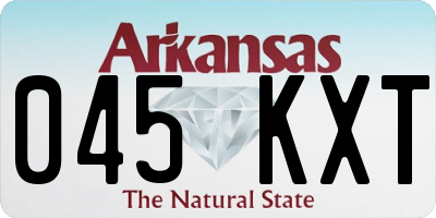 AR license plate 045KXT