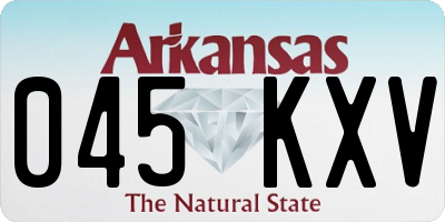 AR license plate 045KXV