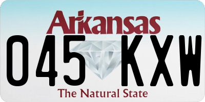 AR license plate 045KXW