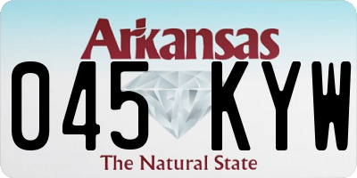 AR license plate 045KYW