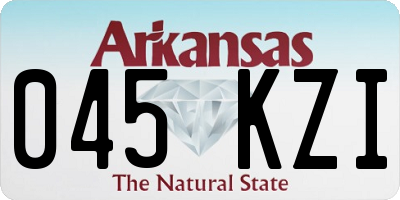 AR license plate 045KZI