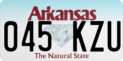 AR license plate 045KZU