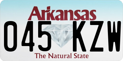 AR license plate 045KZW