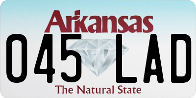 AR license plate 045LAD