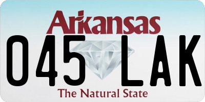 AR license plate 045LAK