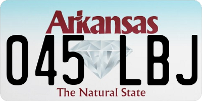 AR license plate 045LBJ