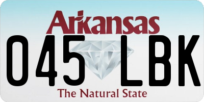 AR license plate 045LBK